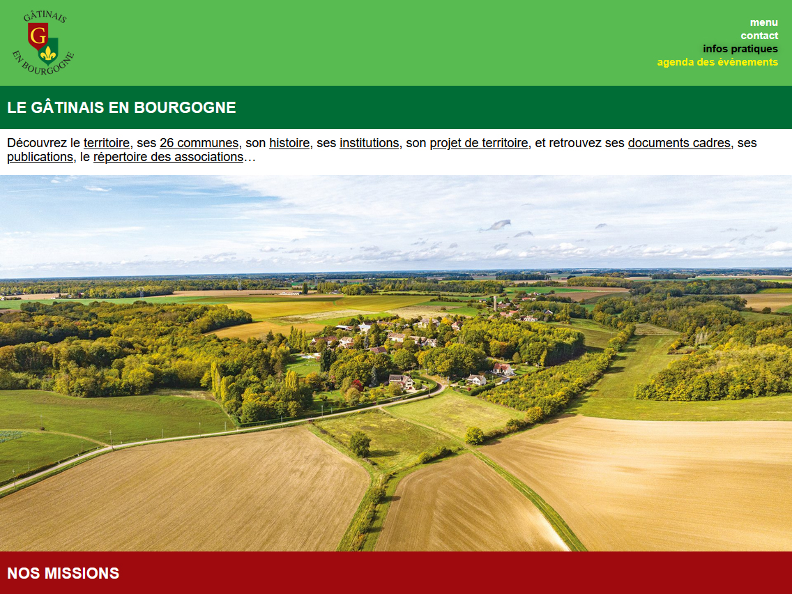 NOUVEAU SITE INTERNET COMMUNAUTÉ DE COMMUNES DU GÂTINAIS EN BOURGOGNE