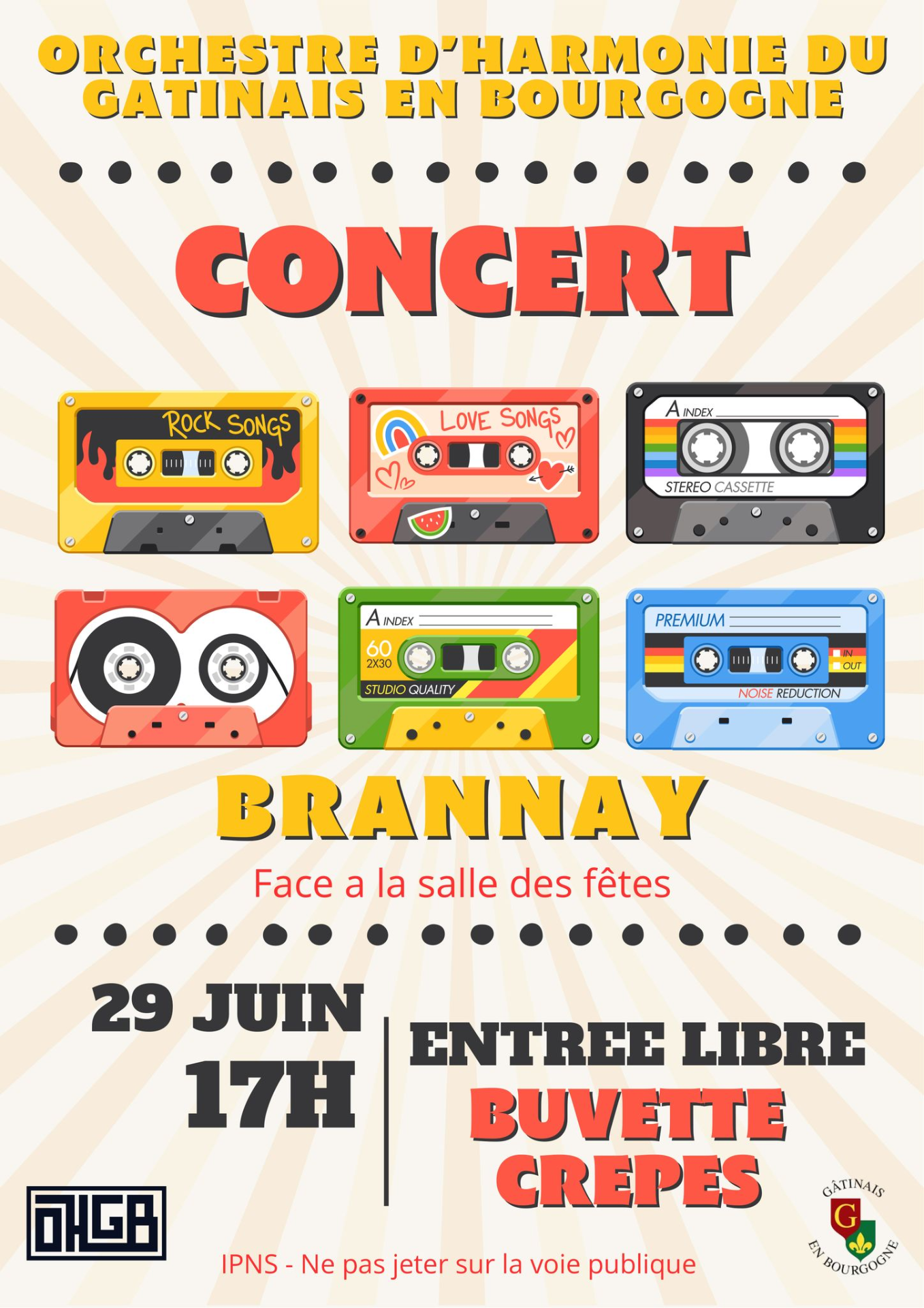 CONCERT OHGB À BRANNAY LE 29 JUIN