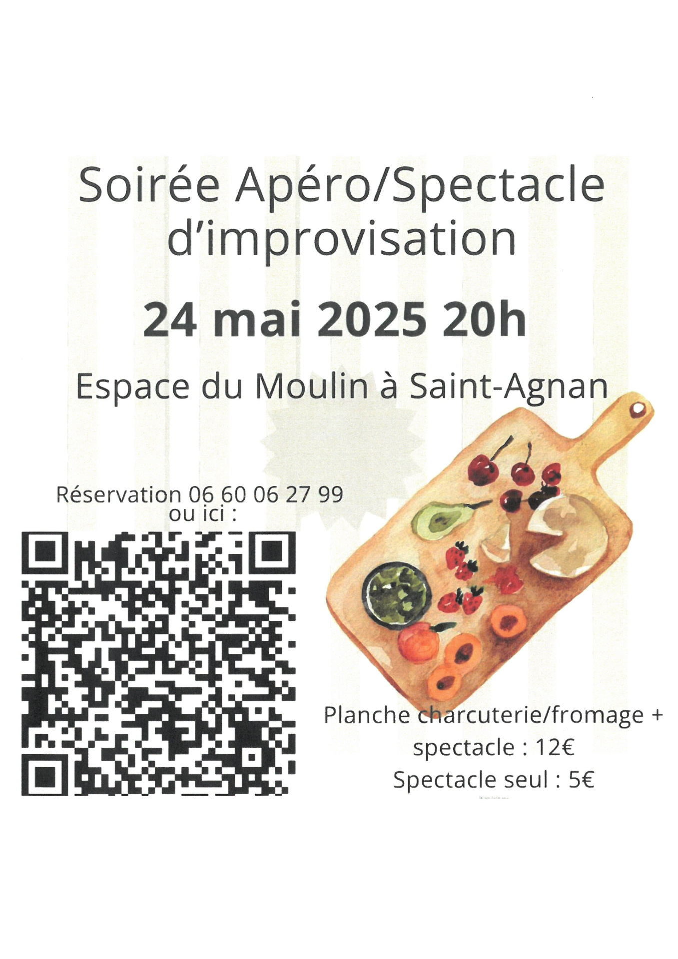 SOIRÉE APÉRO SPECTACLE IMPROVISATION LE 24 MAI À 20H00