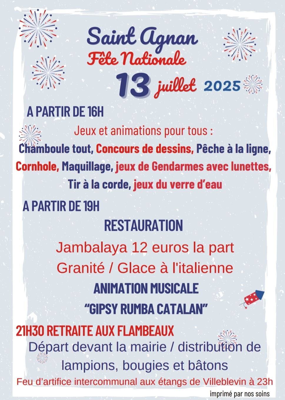 ANIMATIONS FÊTE NATIONALE LE 13 JUILLET