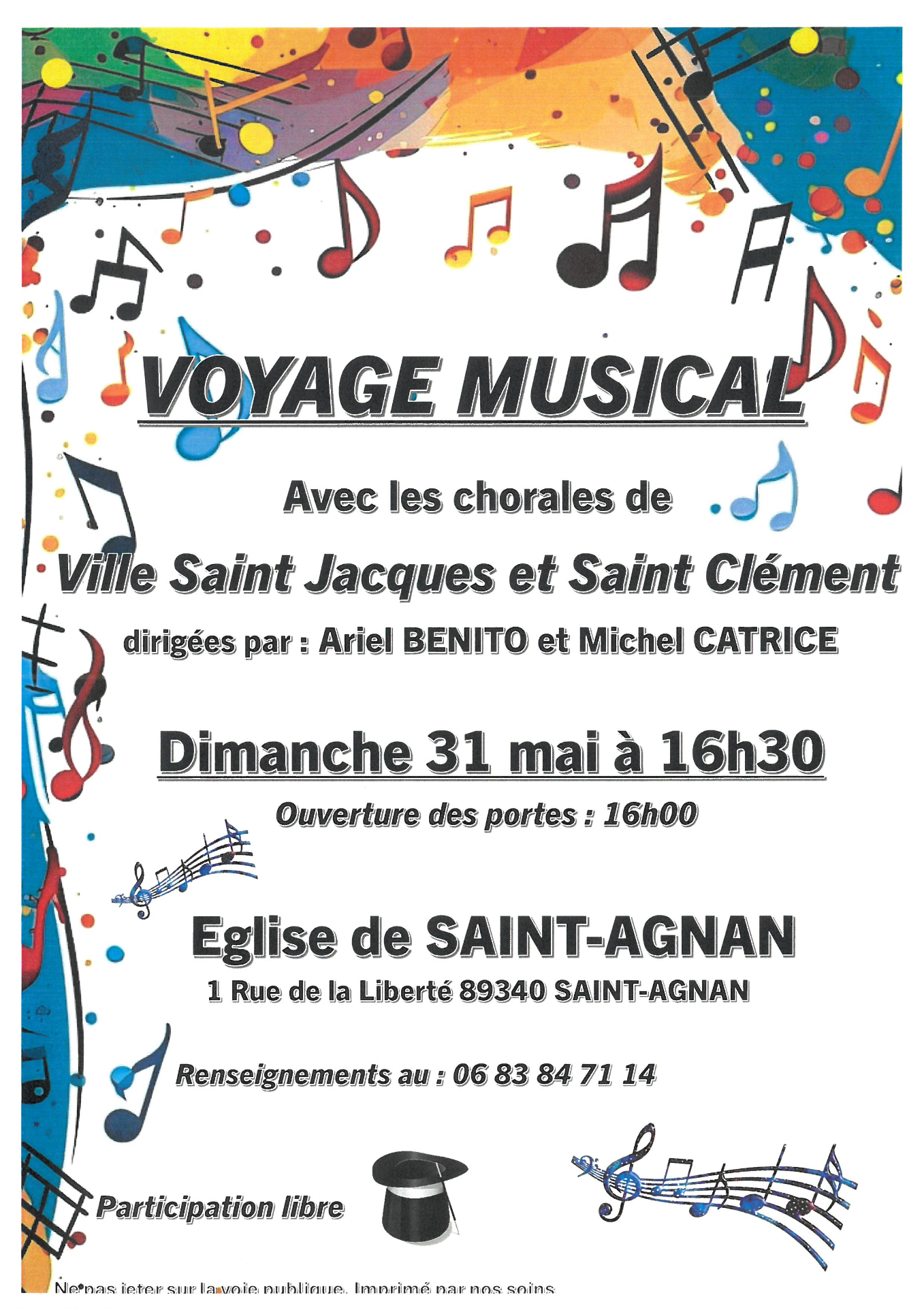 31 mai 16h30 : Voyage musical à l'église de Saint-Agnan